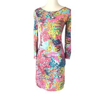 Lilly Pulitzer Marlowe Dress Fishing for Compliments Ocean Print Dress Size XXS
